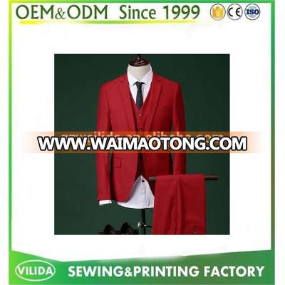 OEM Tailor Made Men's Slim Fit Suit Custom Pink Formal Suit with Pants Tuxedo Bridegroom Wedding Suits for Men