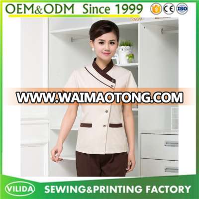 Customized high quality hotel hosekeeping staff wear Cleaning waiter Uniforms