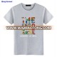 Wholesale high quality man plain solid color defenders of earth word printed o neck cheap t shirt